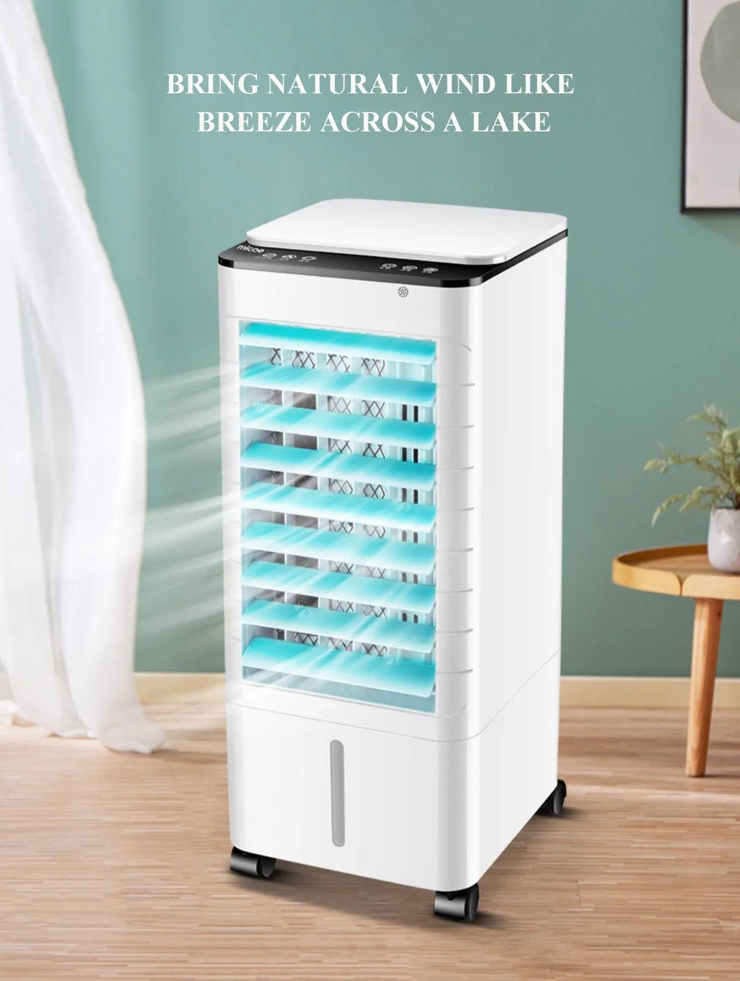 Multifunctional Movable Air Cooler Featuring Low Noise and Energy Efficiency