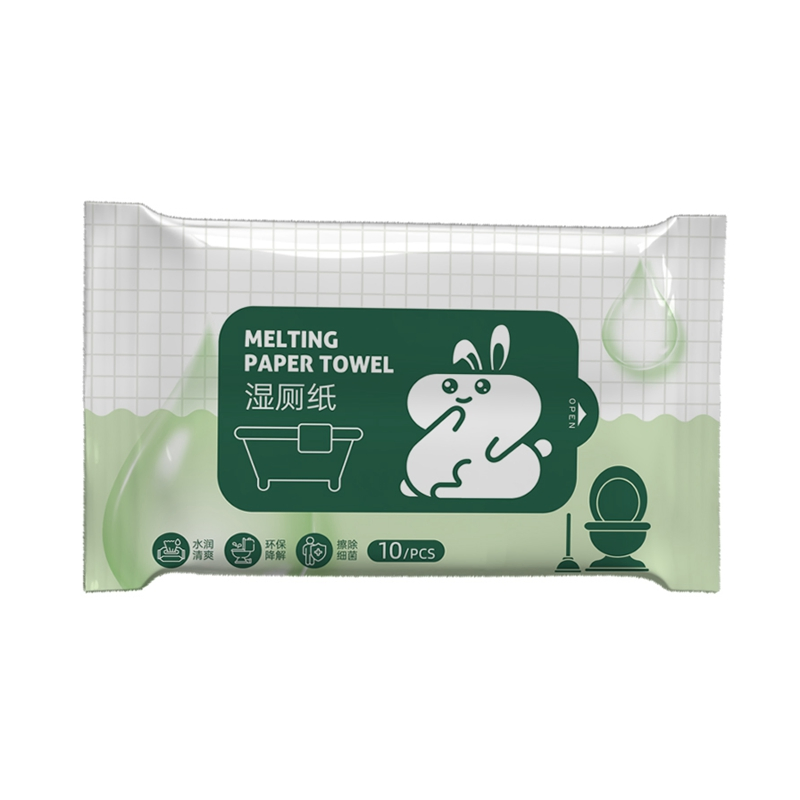 Baby Wipes Thickened Flushable Biodegradable Cleaning Wholesale Disposable Wet Toilet Paper  Pull-Out Design Household Special