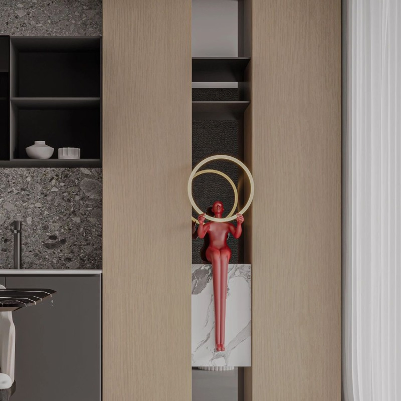 Stylish Customized Modern Clip-Hung Cabinet for Contemporary Spaces