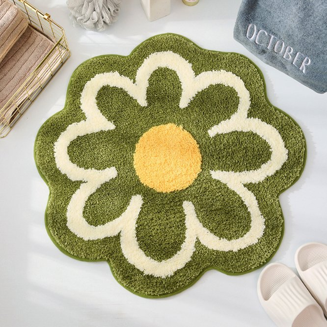 Living Room Bedroom Flower Shaped Kids Floor Mats Fluffy Carpets