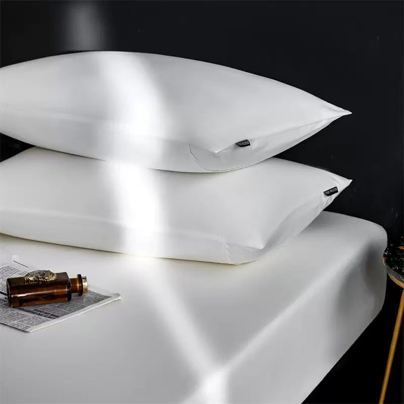 5-Star Luxury Hotel Healthy Solid White Microfiber Bed Pillow Neck Support Cheap Wholesale Brushed Filling