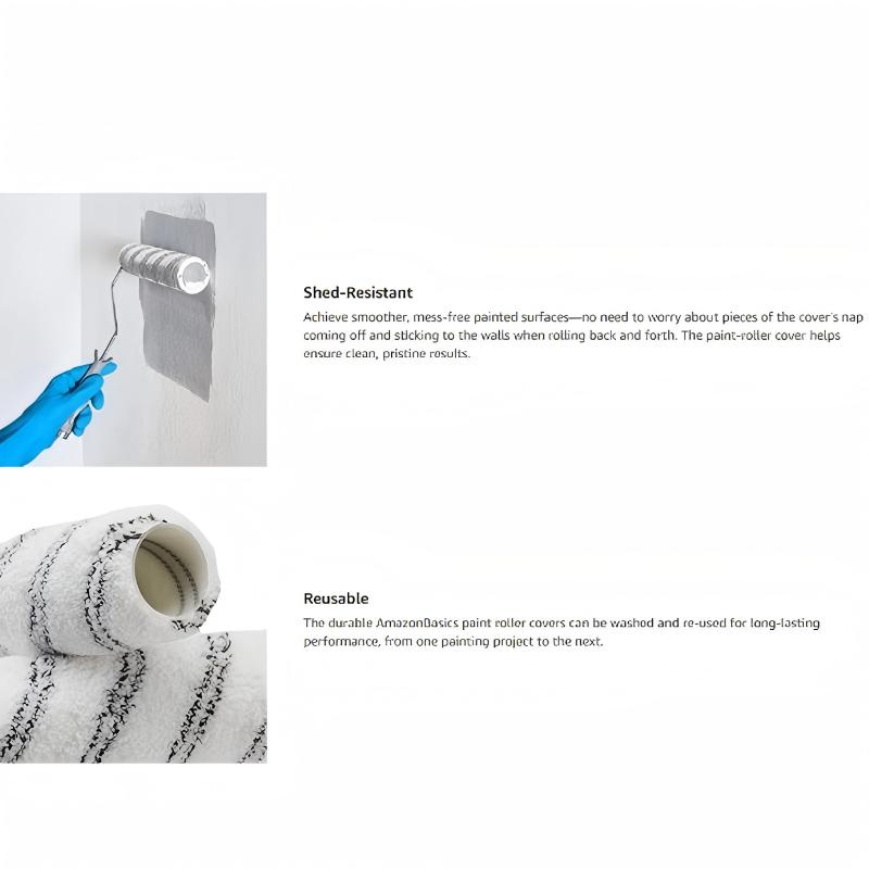 9" Biodegradable Micofiber Paint Brush Paint Roller Cover Refill