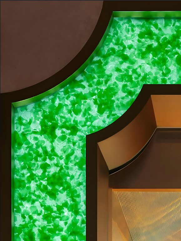 Wall Arts Hot Selling Green Frosted Ice Jade Glass Decorative Glass Sheets Microcrys Tinted Jade Glass for Wall Panels