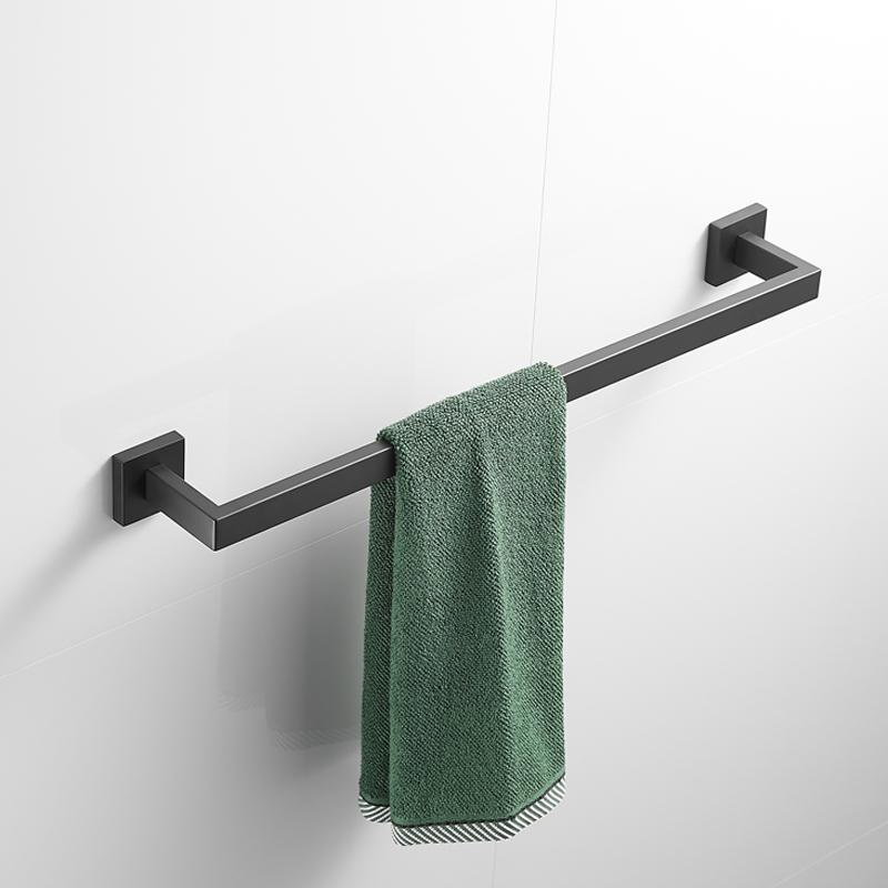Bathroom Accessories Set Matt Black Finish Wall Holder Towel Bar Shelf Brush Holders Set Towel Bar Stainless Steel