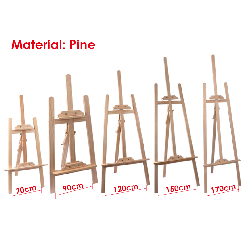 Foska Art Pine Wood Antique Adjustable Painting Stand Display Tripod Easel