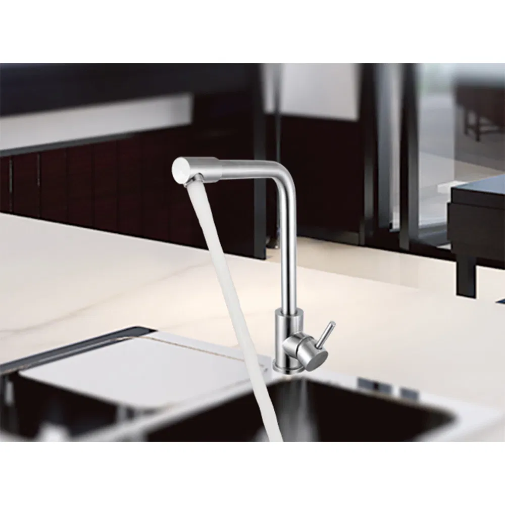 High Quality Stainless Steel Hot and Cold Single Handle Kitchen Faucet
