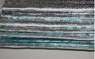 Fire Proofing Single Layer Air Bubble Aluminum Foil with Woven Fabric Roofing Heat Insulation Material