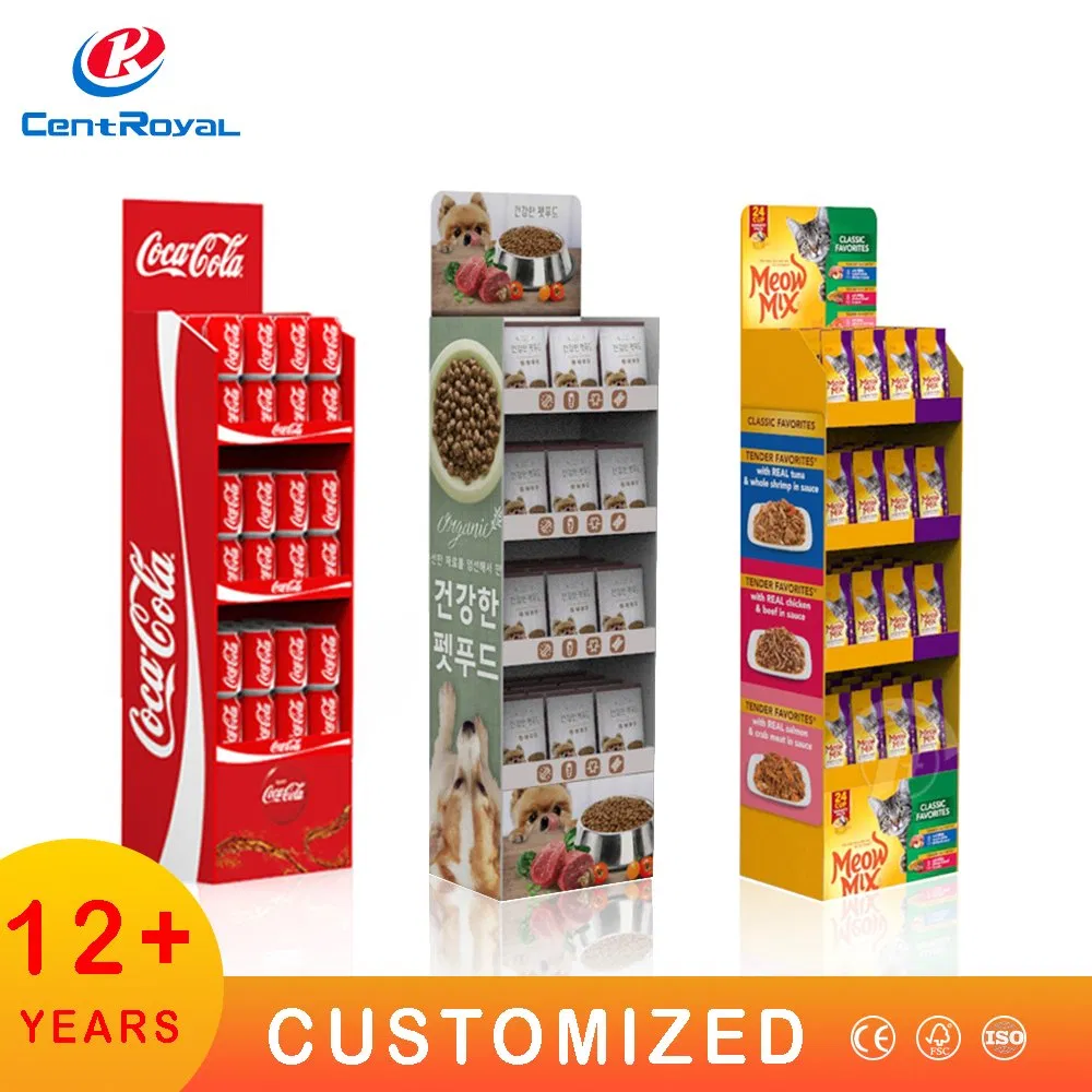 Eco-Friendly Floor Standing Display Shelf for Milk and Juice