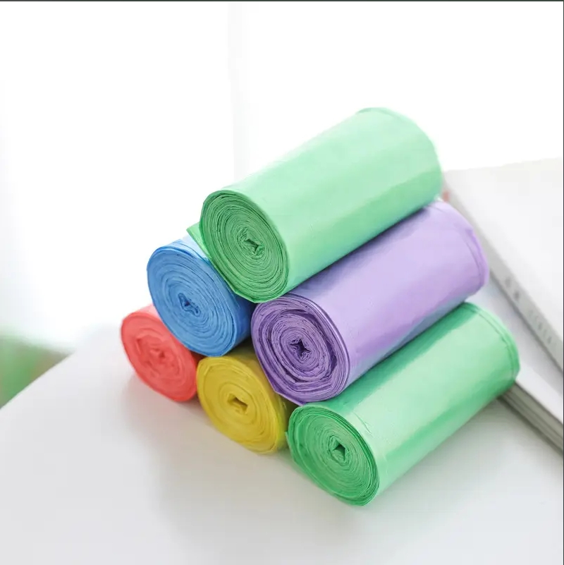 Eco Friendly Disposable Garbage Trash Plastic Bag Rolls with Different Thicknesses and Colors