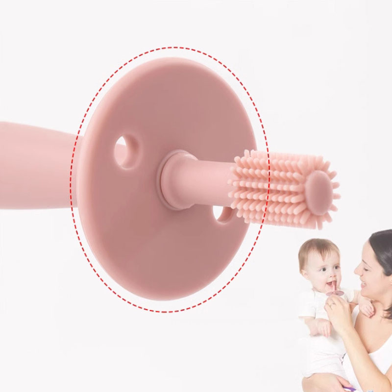 Hot Sale 360-Degree Soft Bristle Deciduous Teeth Care Gum Massage Infant Silicone Training Toothbrush