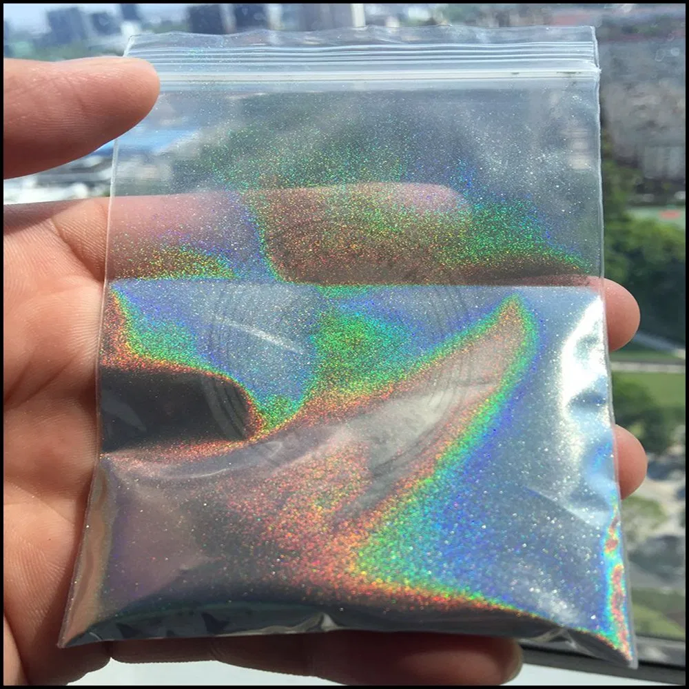 Ocrown Holographic Rainbow Mirror Nail Laser Holo Glitter Chrome Pigment