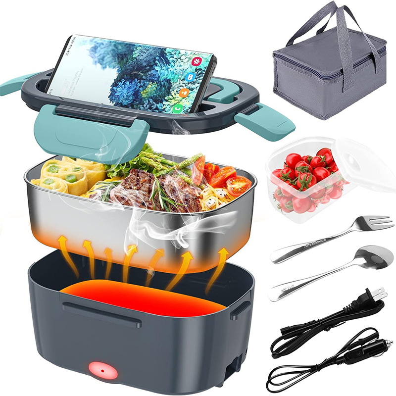 Home Car Portable Electric Lunch Box Warmer with Stainless Steel Inner