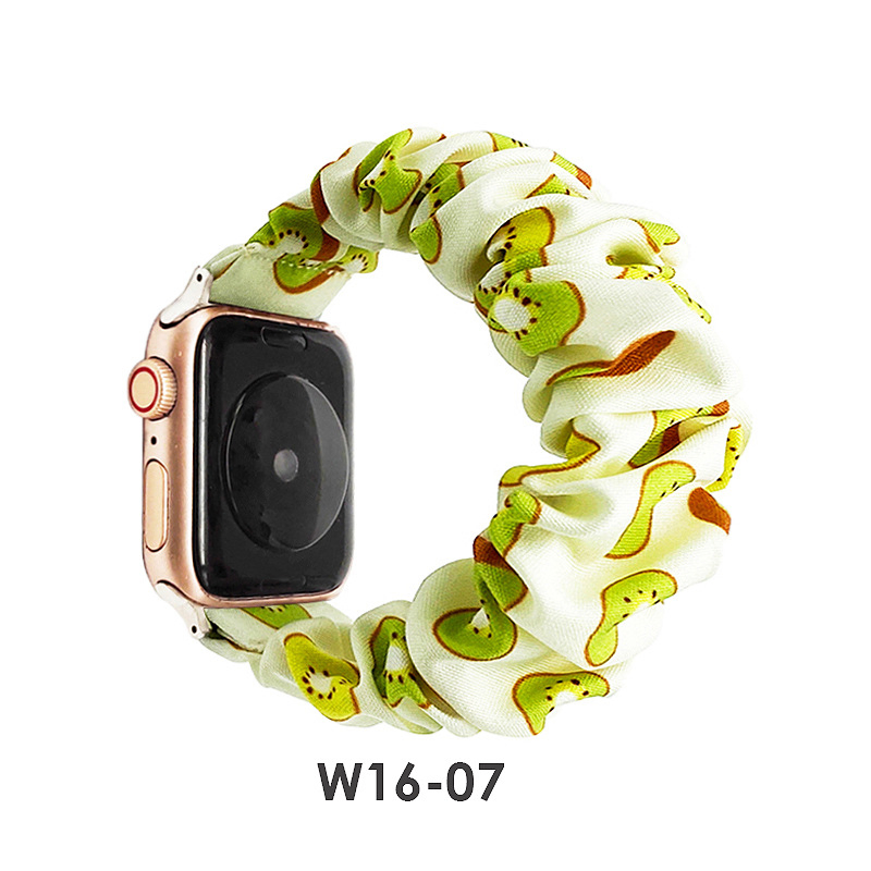 Scrunchie Elastic Soft Fabric Replacement Wristband for Apple Watch 41mm 45mm 40mm 44mm 49mm Summer Band Women Smart Watch Band