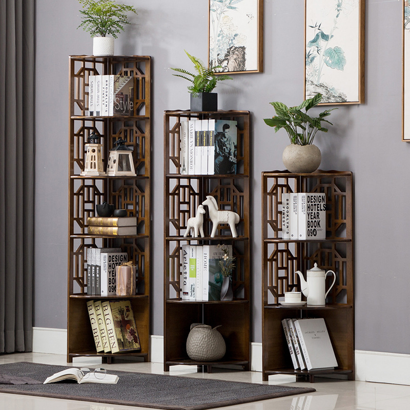 Customized Bamboo Wooden Cabinet Kitchen Bathroom Accessories Flower Storage Shelf