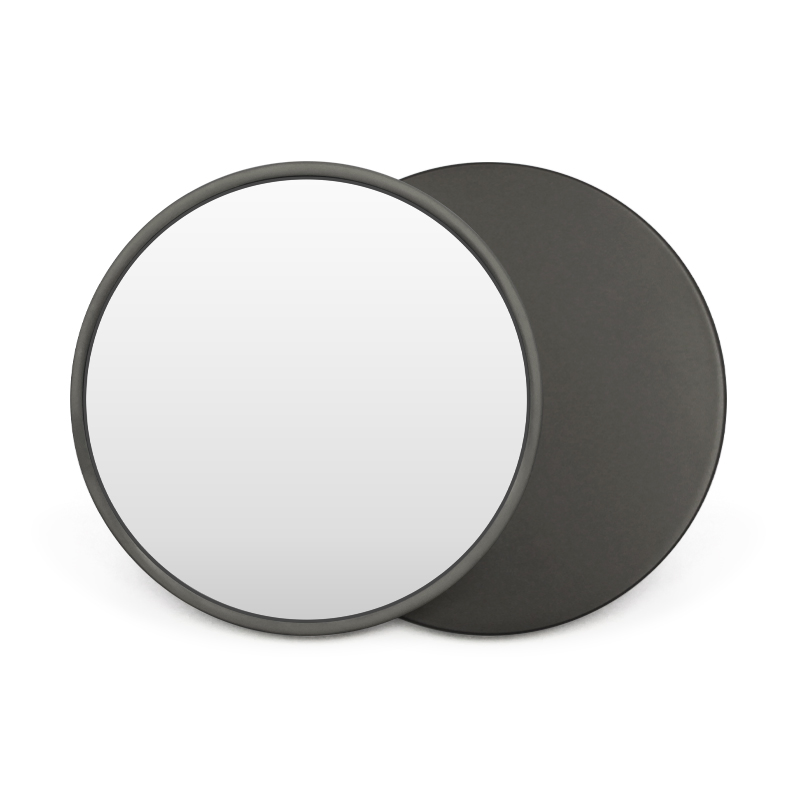 Factory Custom Zinc Alloy Luxury Black Cute Wholesale Small Makeup Mirror Metal Gold Storage Mini Round Cosmetic Mirror