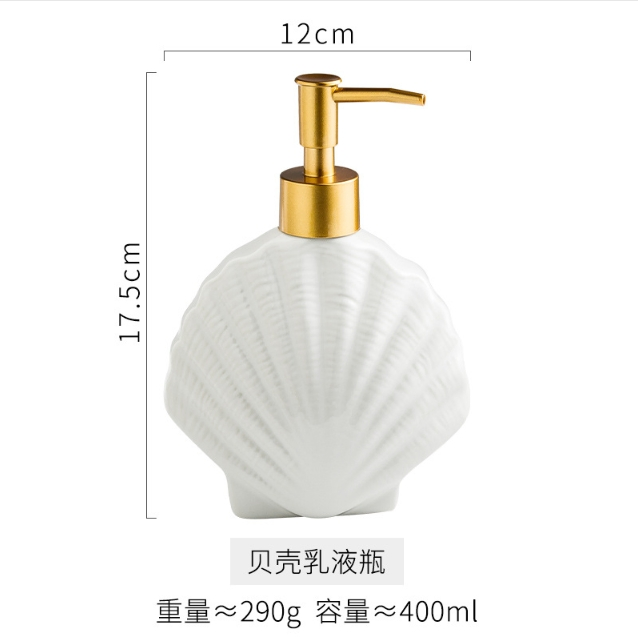 Ocean Series Ceramic Soap Dispenser Pump Refillable Bathroom Accessories