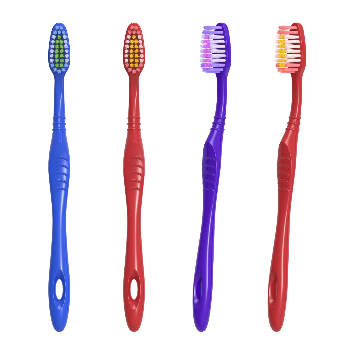 Classic Manual Toothbrush Mold Soft Bristles Oral Care Clean Toothbrush with Ergonomic Plastic Handle for Adults