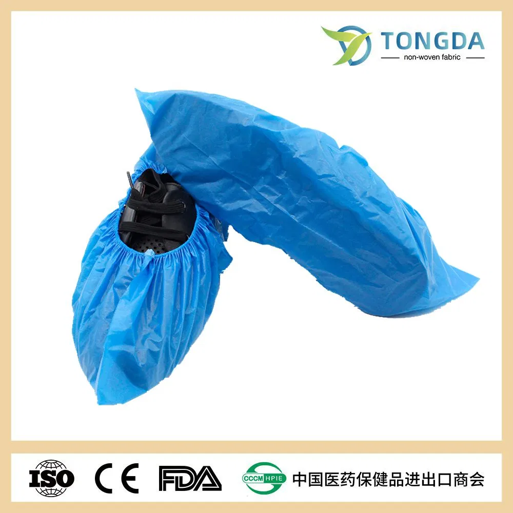 Best Quality Surgical Shoe Cover White CPE Disposable Blue Shoe Covers