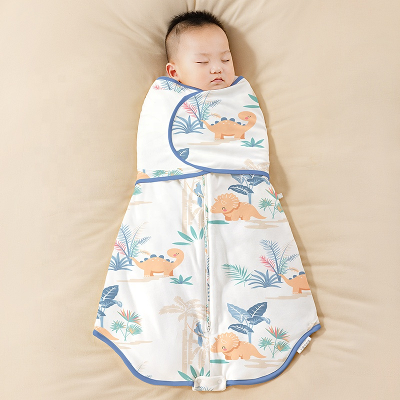 0-24 Months Baby Swaddle Blanket Cute Bamboo Cotton Infant Anti-Startle Sleeping Bag