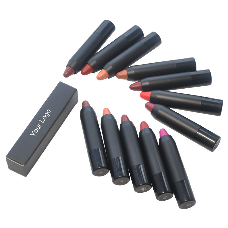 New 100% Natural Lip Crayon Make up Matte Lipstick Waterproof