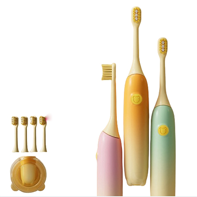Rechargeable Sonic Toothbrush for Kids Soft Bristle Children Electric Toothbrush with Toothbrush Holder