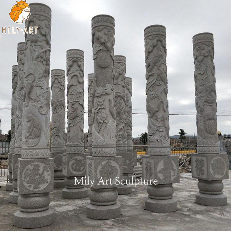 High Quality Hand Carved Marble Stone Pillar Columns