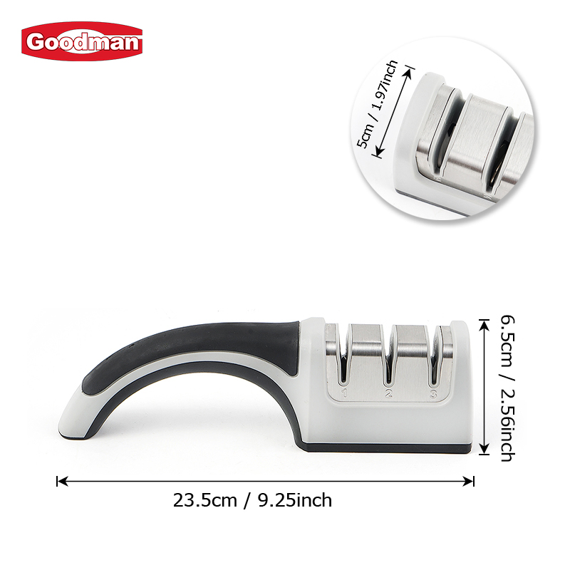 Professional Kitchen Gadgets 3 Slots Toear Rolling Knife Sharpener