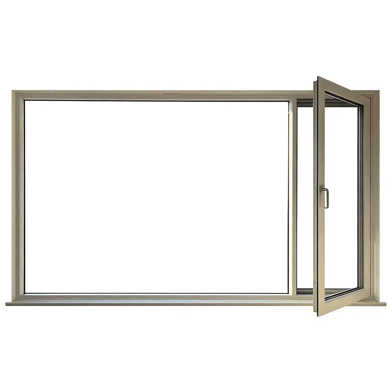 Алюминиевое окно с ПВХ-профилем для виллы, звукоизоляционное