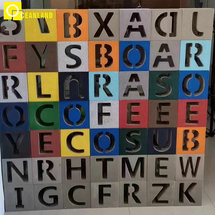 Wholesales Building Wall Clay Alphabet Words Hollow Construction Bricks