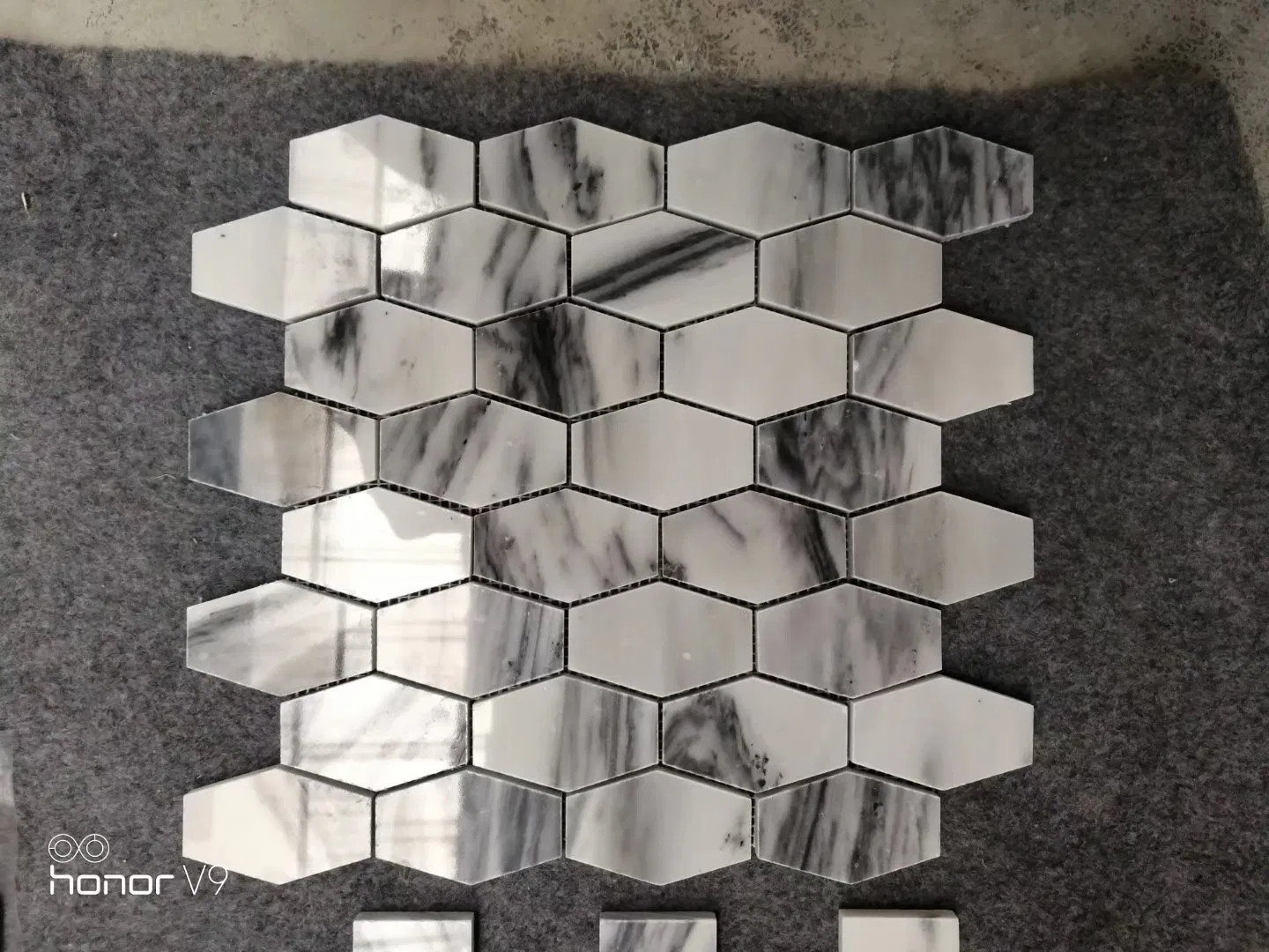 Lava Grey Andesite / High Quality Floor & Wall Herringbone Mosaic Tiles