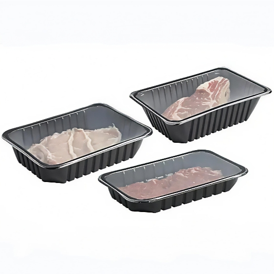 Heatable PP Pressure Resistant Plastic Tray for Fresh Pork and Beef Packaging