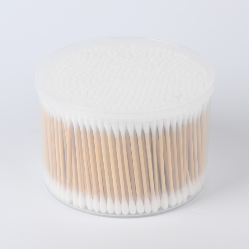 Eco Friendly Biodegradable 500PCS Bamboo Sticks Cotton Swabs with Ppbox