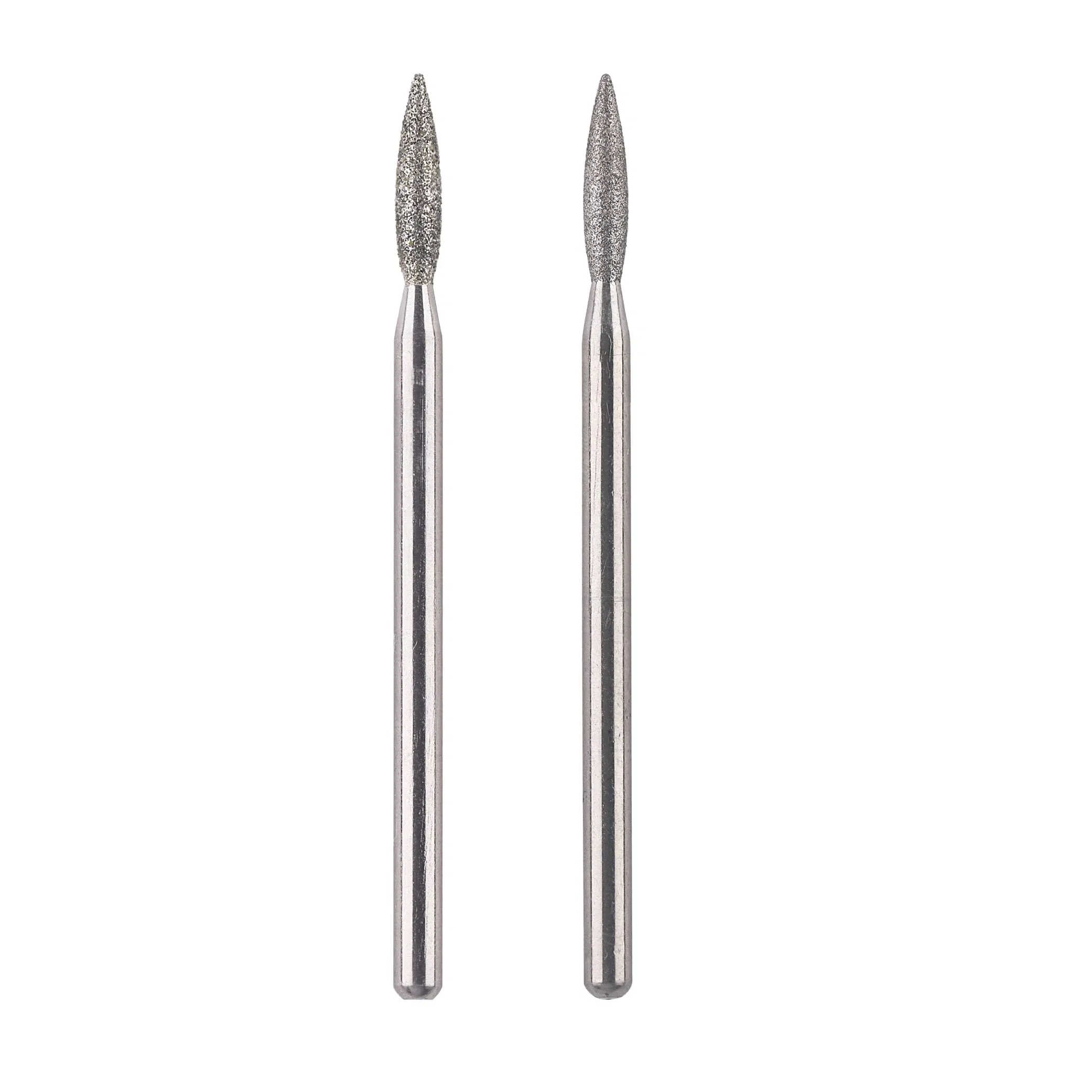 Flame Shape Cuticle Clearning Russian Dry Manicure Diamond Nail Drill Bits