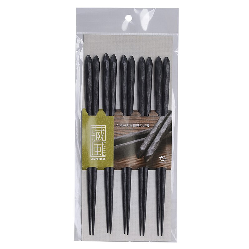 Hot Sales Japanese Style Alloy Plastic 23cm Black Chopsticks for Ramen Sushi