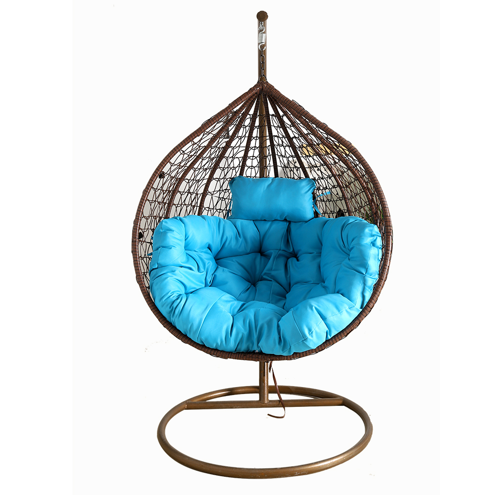 Качели подвесные кокон ротанг с подставкой садовые