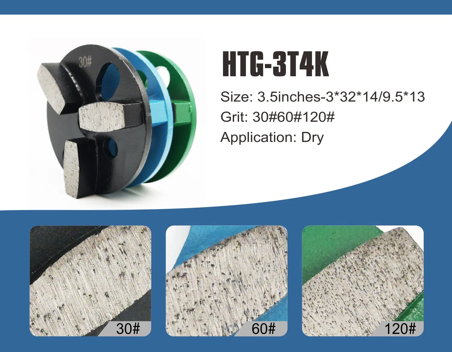 Metal Bonded Diamond Polishing Grinding Pads for Concrete