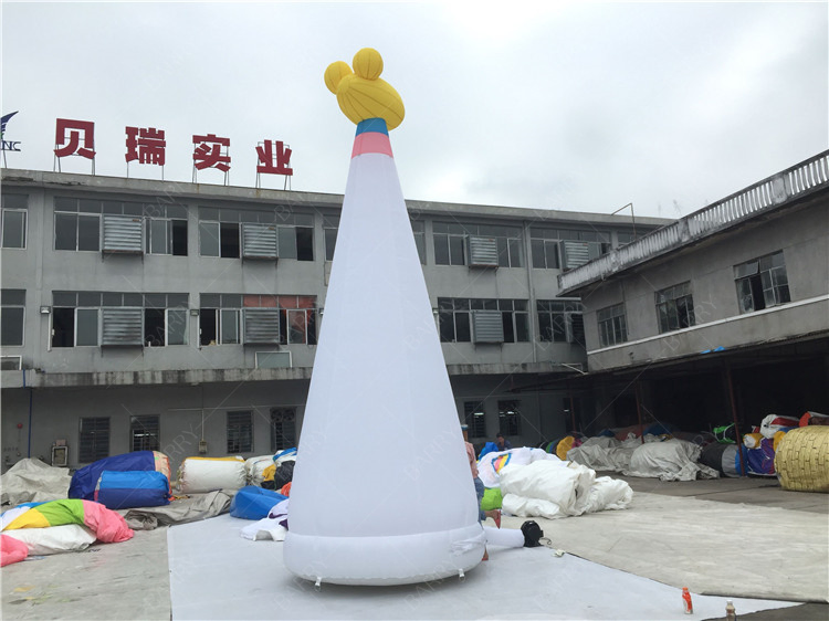 Colorful Lighting Cartoon Inflatable Giraffe for Event Decoration LED