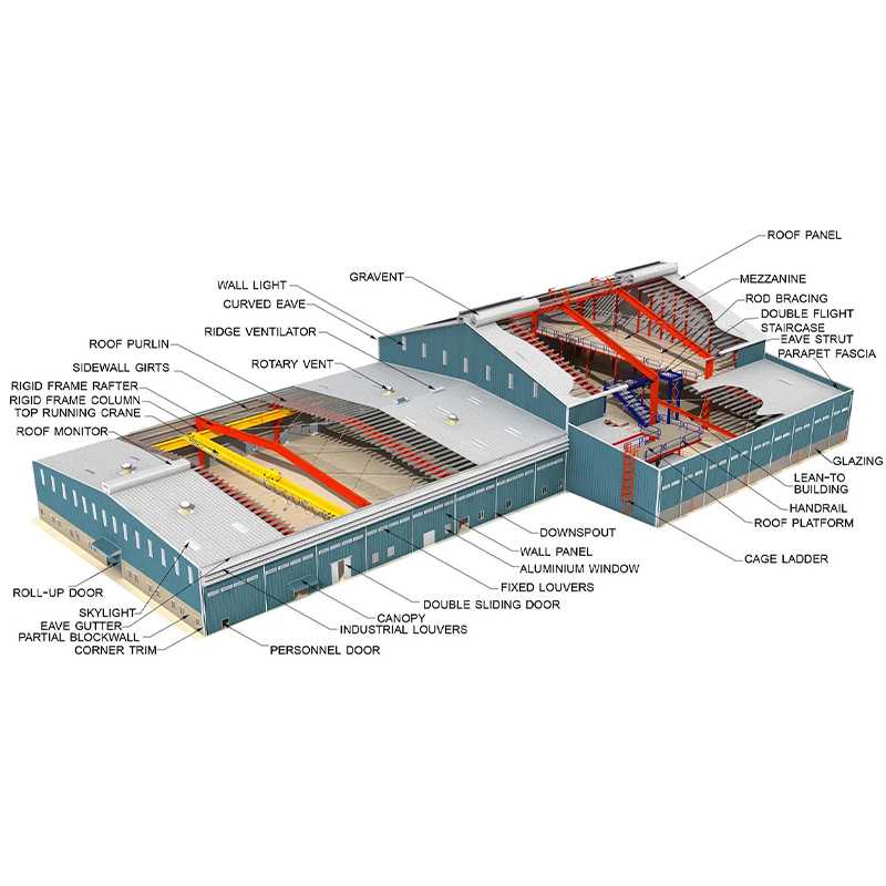 High Quality Steel Structure Aircraft Hangar with Portal Frame and Heavy Duty Design Building