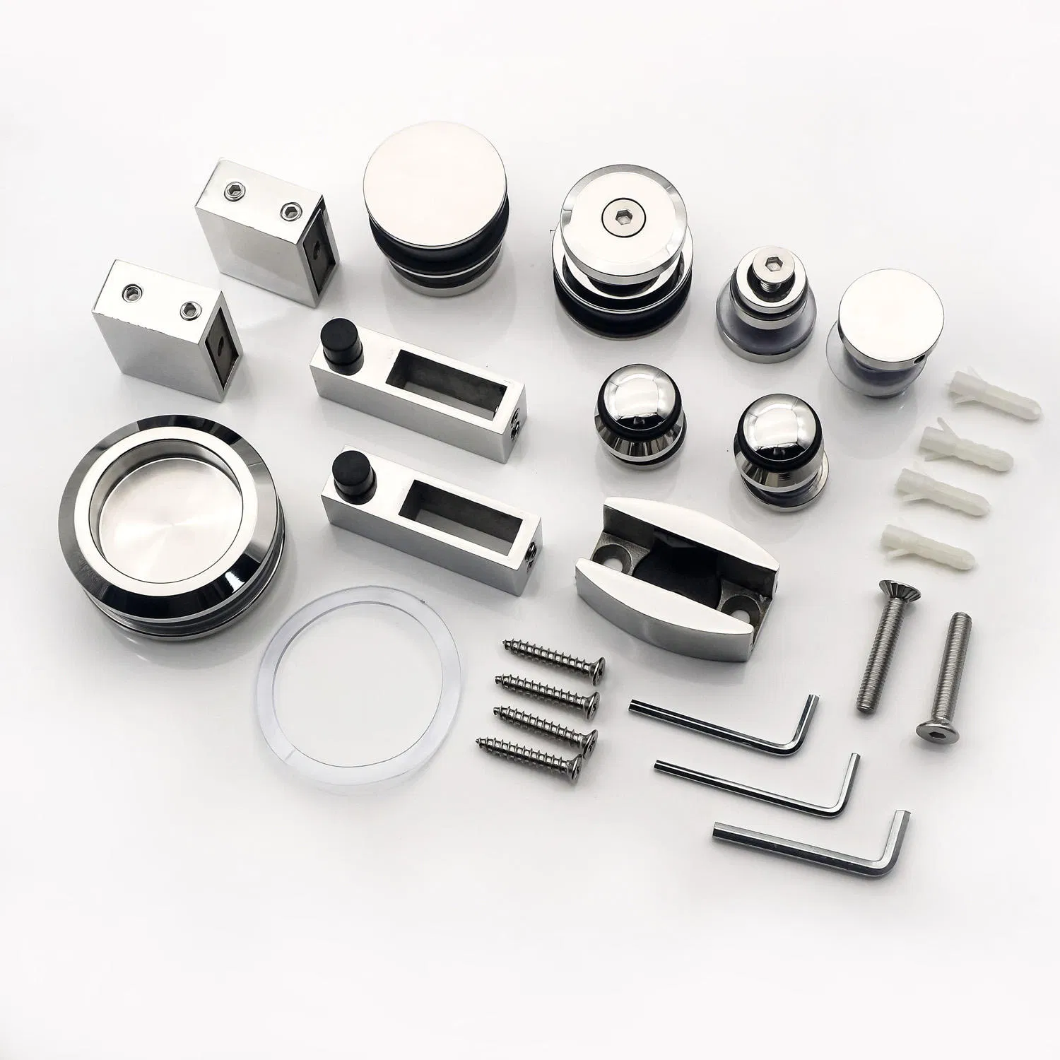 Premium Bathroom Sliding System for Glass Door Frameless Shower Door Hardware Kits