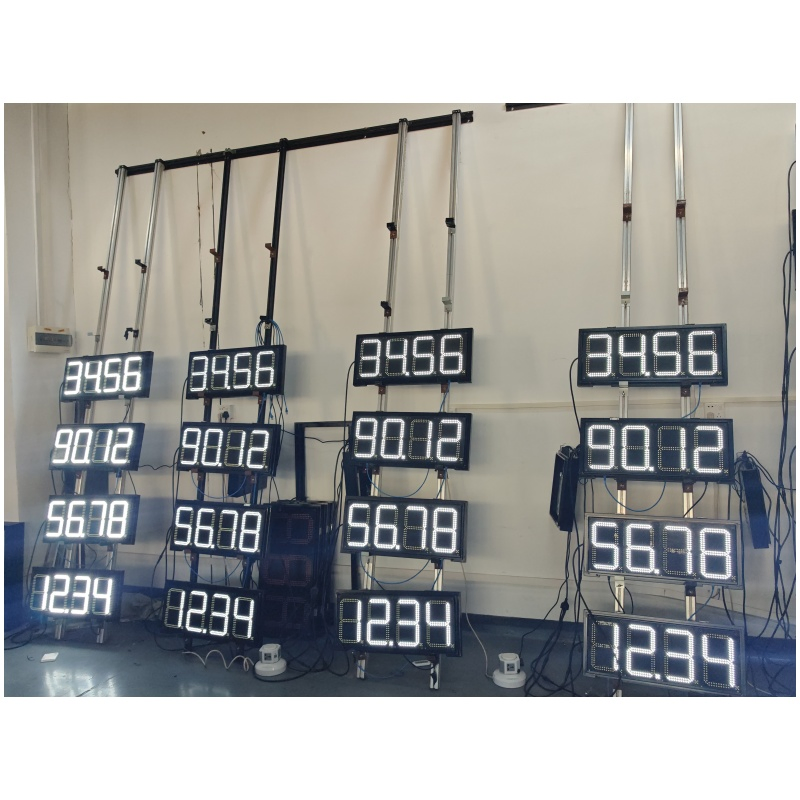 8"10"12"16" White Green LED Petrol / Fuel / Oil Price Signs Oil Station 7 Segment Display with Petrol Station LED Price Sign Digital Board