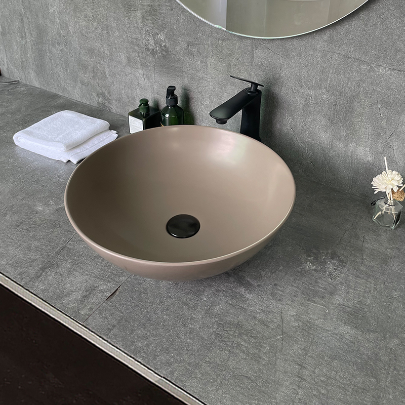 Artificial Stone Matte White Modern Bathroom Counter Wash Basin Solid Surface Shampoo Sink
