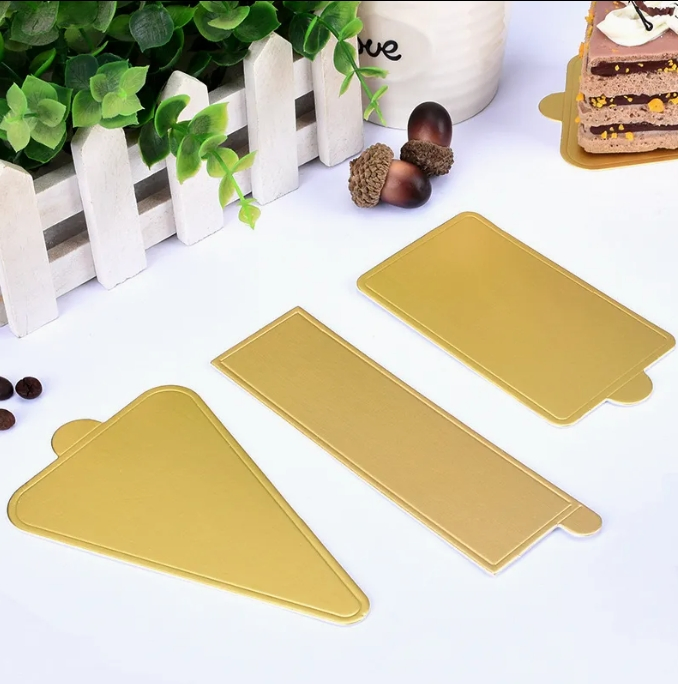 Factory Offer Fancy Miny Baking Small Cake Board Tray Gold Sliver White Black