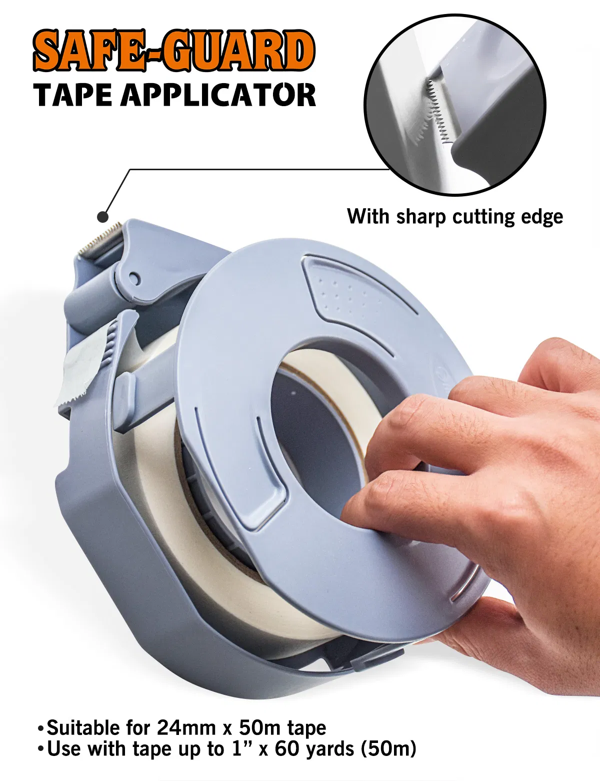 Rollingdog-PRO 80937 Safe-Guard™ Tape Applicatorwith Sharp Cutting Edge