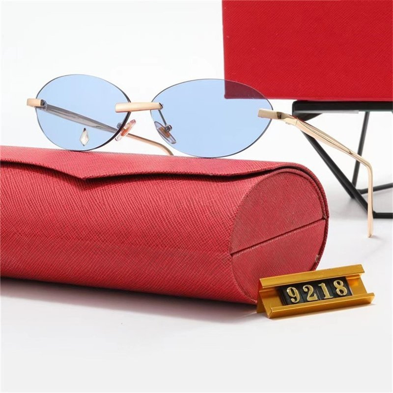Fashion Small Square Frameless Diamond Eyeglasses Luxury Design Trend Mens Sunglasses