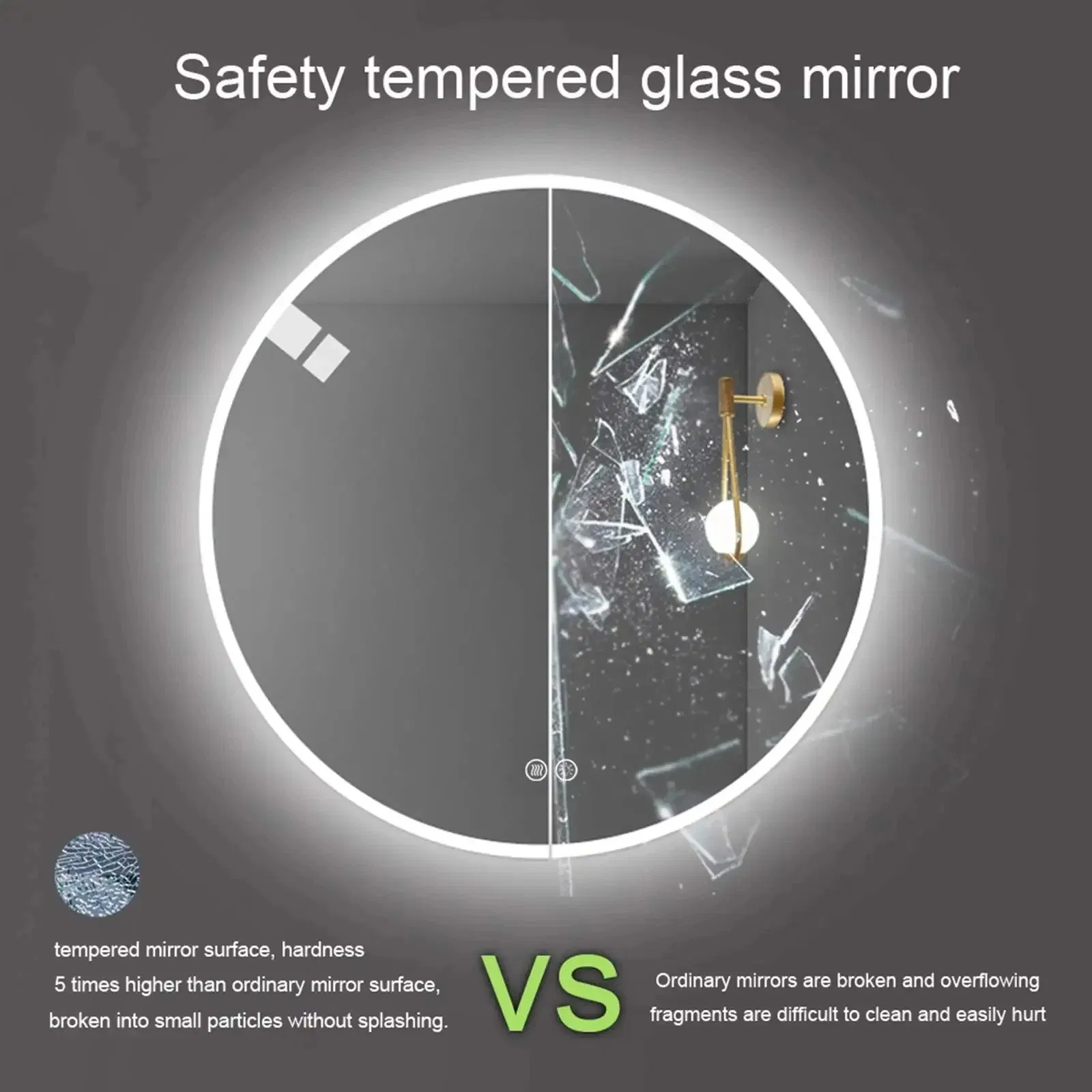 Clear Cheap Frameless Prices Venetian Thin Tempered Colored Glass Mirror