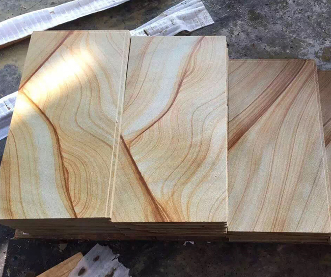 Teak Wood Sandstone Wall Cladding