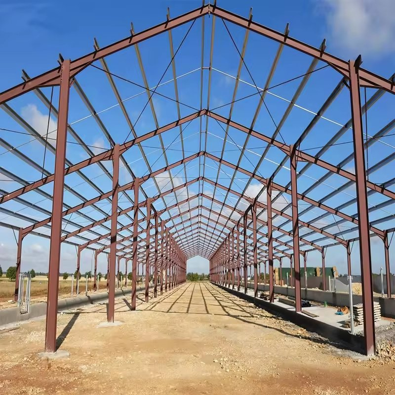 Light Steel Structure Prefab Portal Frame Steel Structure Construction