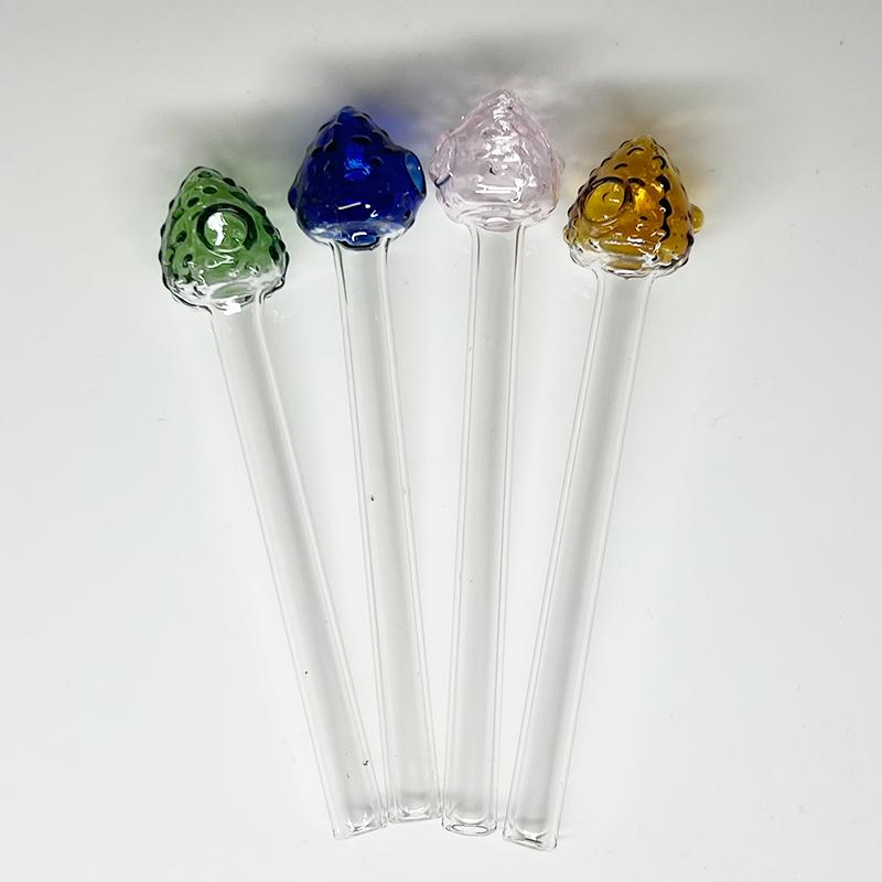 140mm Colorful Glass Sweet Puff Pipe Wholesale Oil Burners Pipe