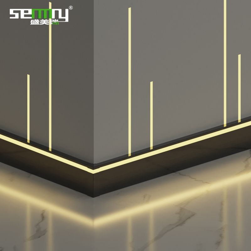 Skirting Board Aluminium Aluminium Black Baseboard Wall Flooring LED