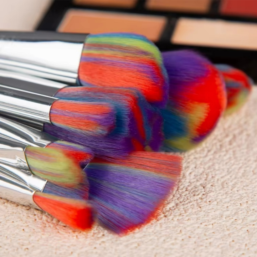 Light Purple Professional Foundation Powder Cream Blush Spiral Handle Foundation Makeup Brush